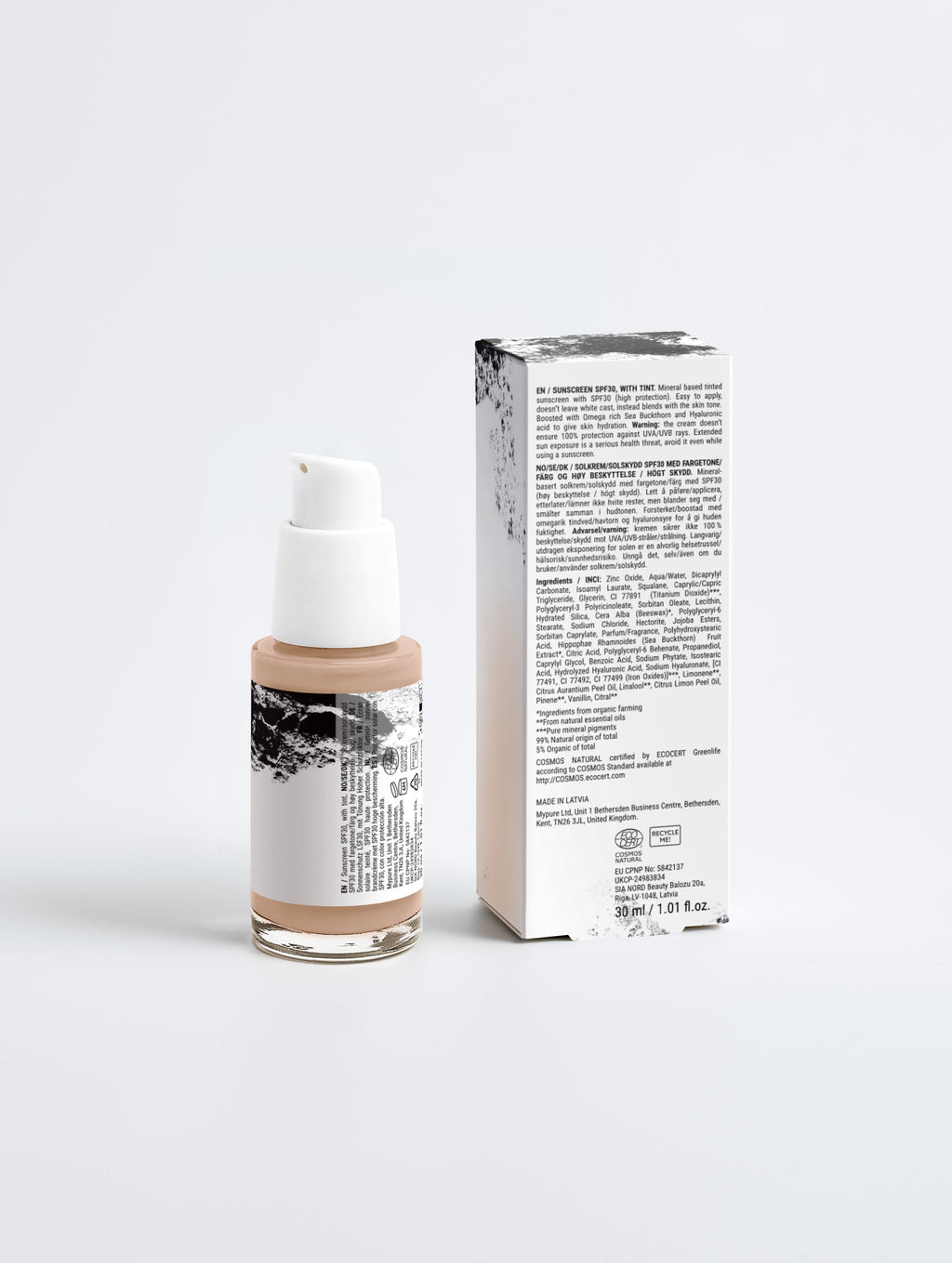 Sunscreen SPF30, with tint